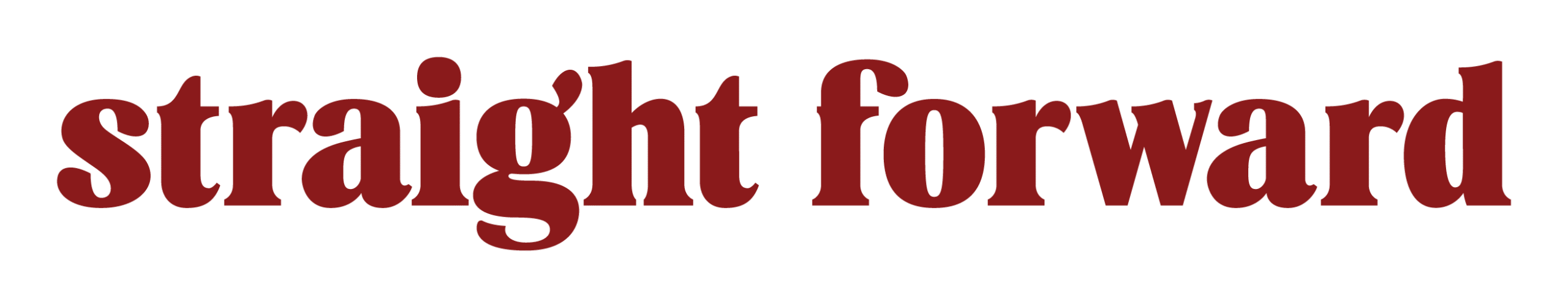 straight forward one-line logo